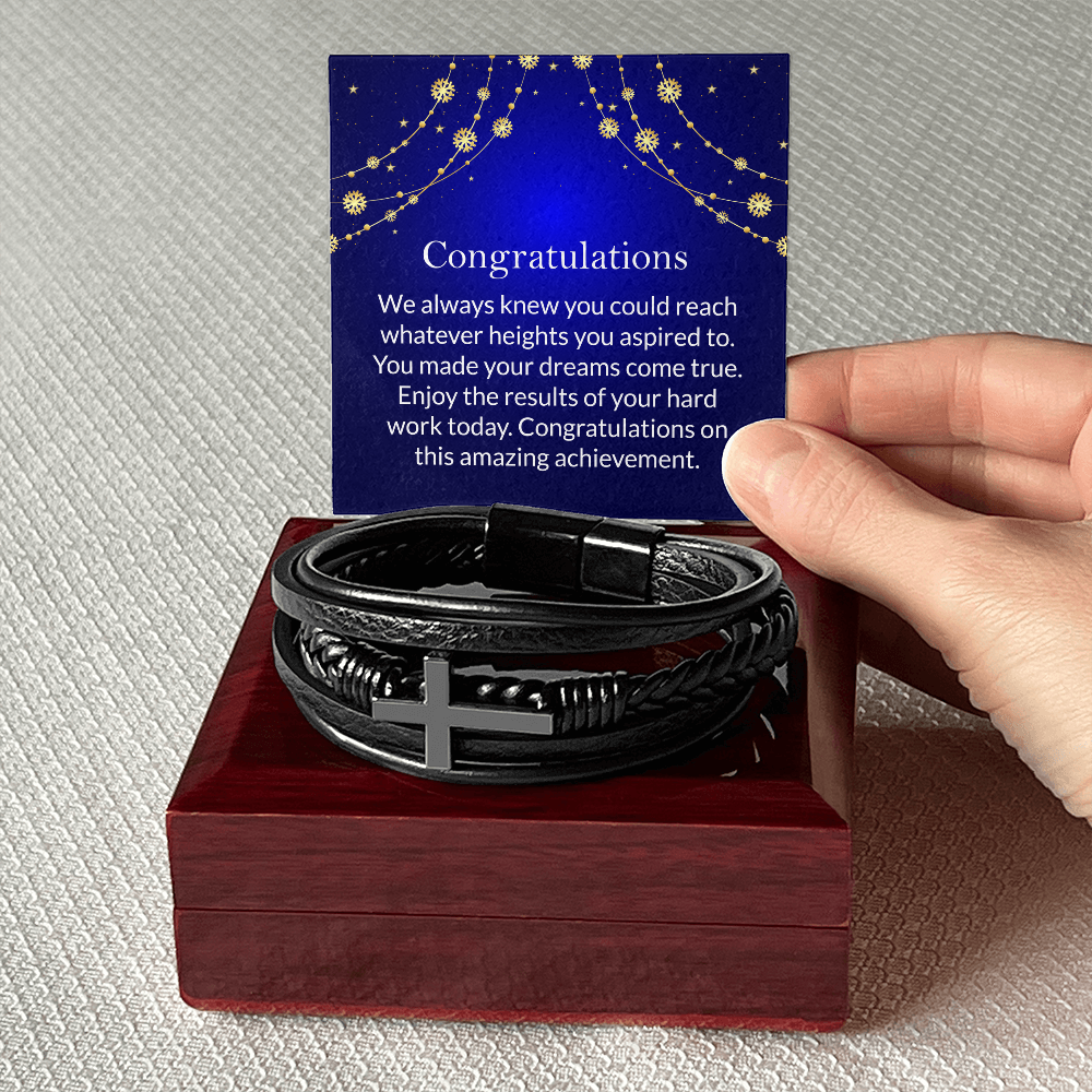 Men's Cross Bracelet For Congratulaton