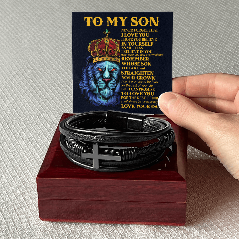 Men's Cross Bracelet For Son