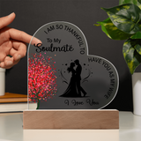 Acrylic Heart Plaque Soulmate