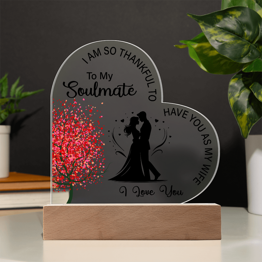 Acrylic Heart Plaque Soulmate