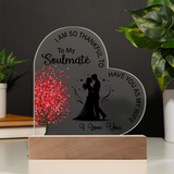 Acrylic Heart Plaque Soulmate