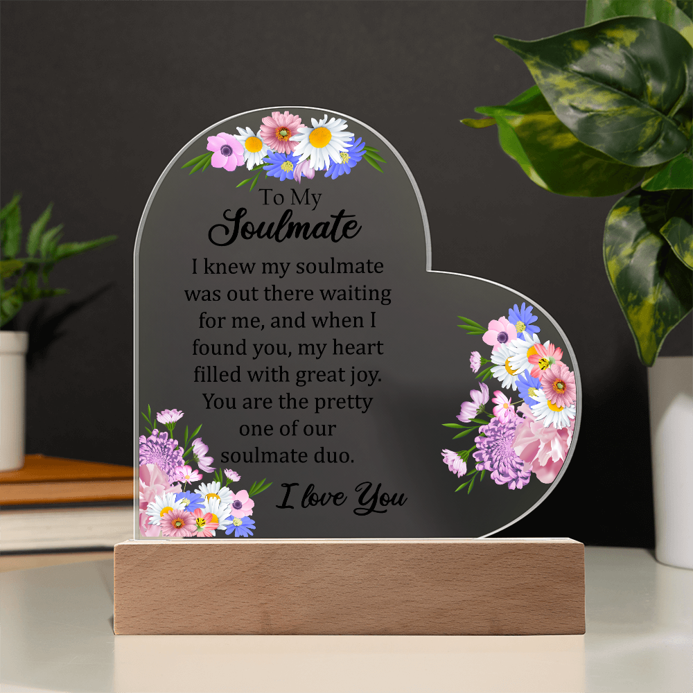 Acrylic Heart Plaque For Soulmate