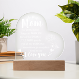 Acrylic Heart Plaque For Mom