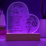 Acrylic Heart Plaque For Wife