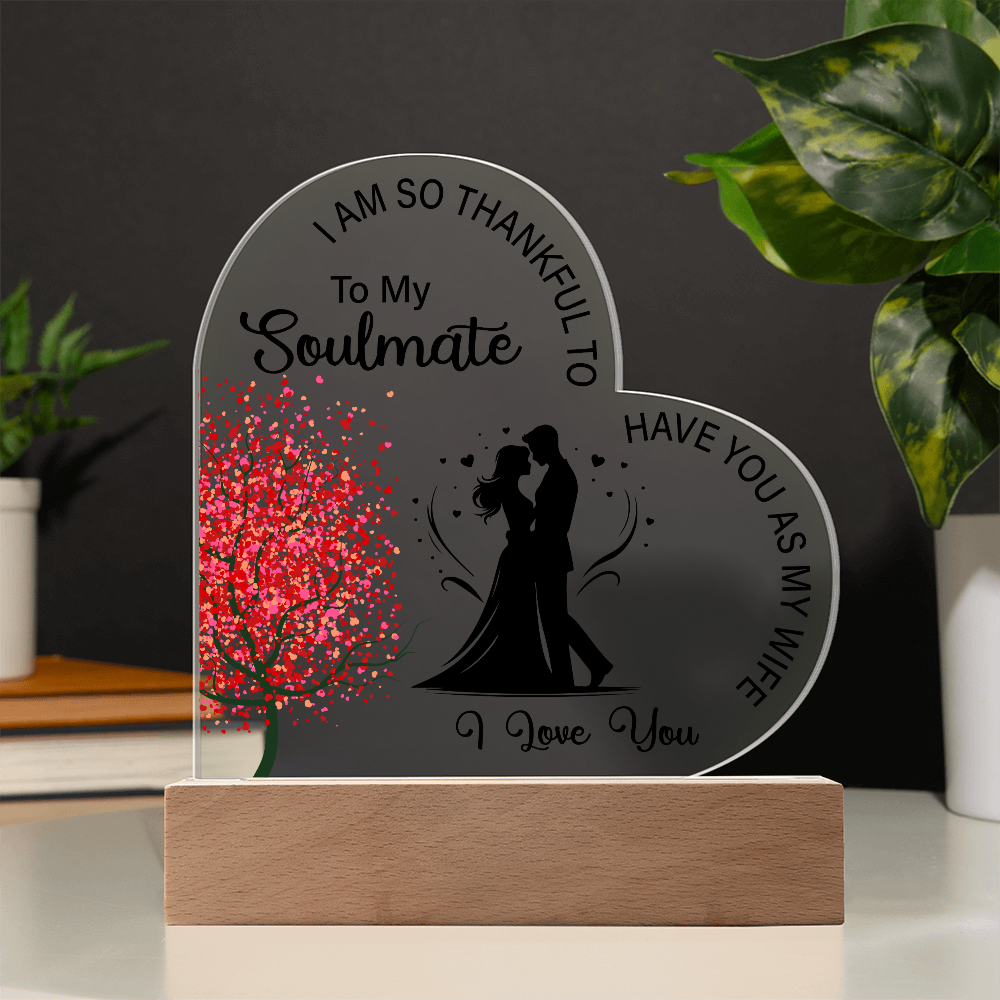 Acrylic Heart Plaque Soulmate