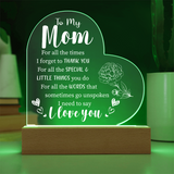 Acrylic Heart Plaque For Mom