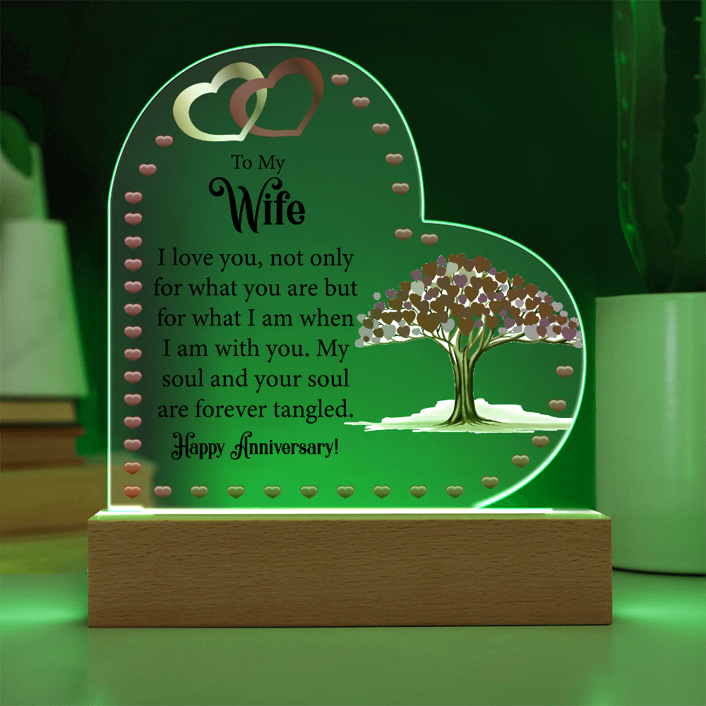 Acrylic Heart Plaque For Wife