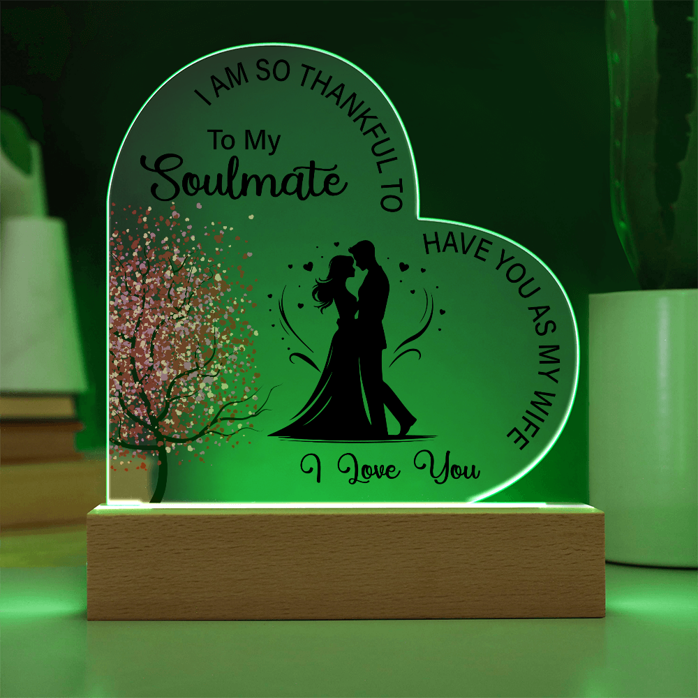 Acrylic Heart Plaque Soulmate