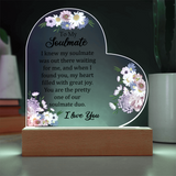 Acrylic Heart Plaque For Soulmate