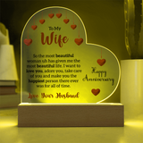 Acrylic Heart Plaque For Wife