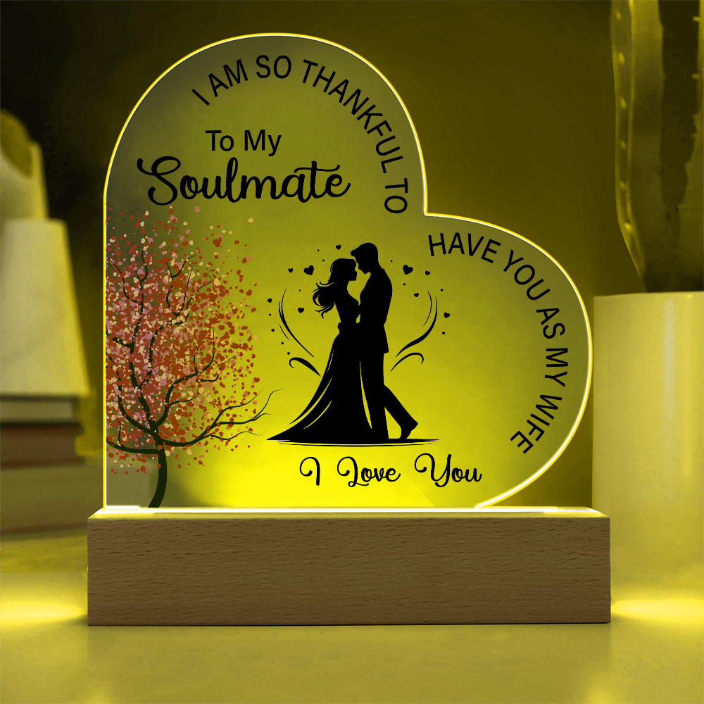 Acrylic Heart Plaque Soulmate