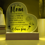 Acrylic Heart Plaque For Mom