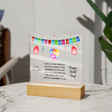 Acrylic Square Plaque For Birthday Gift