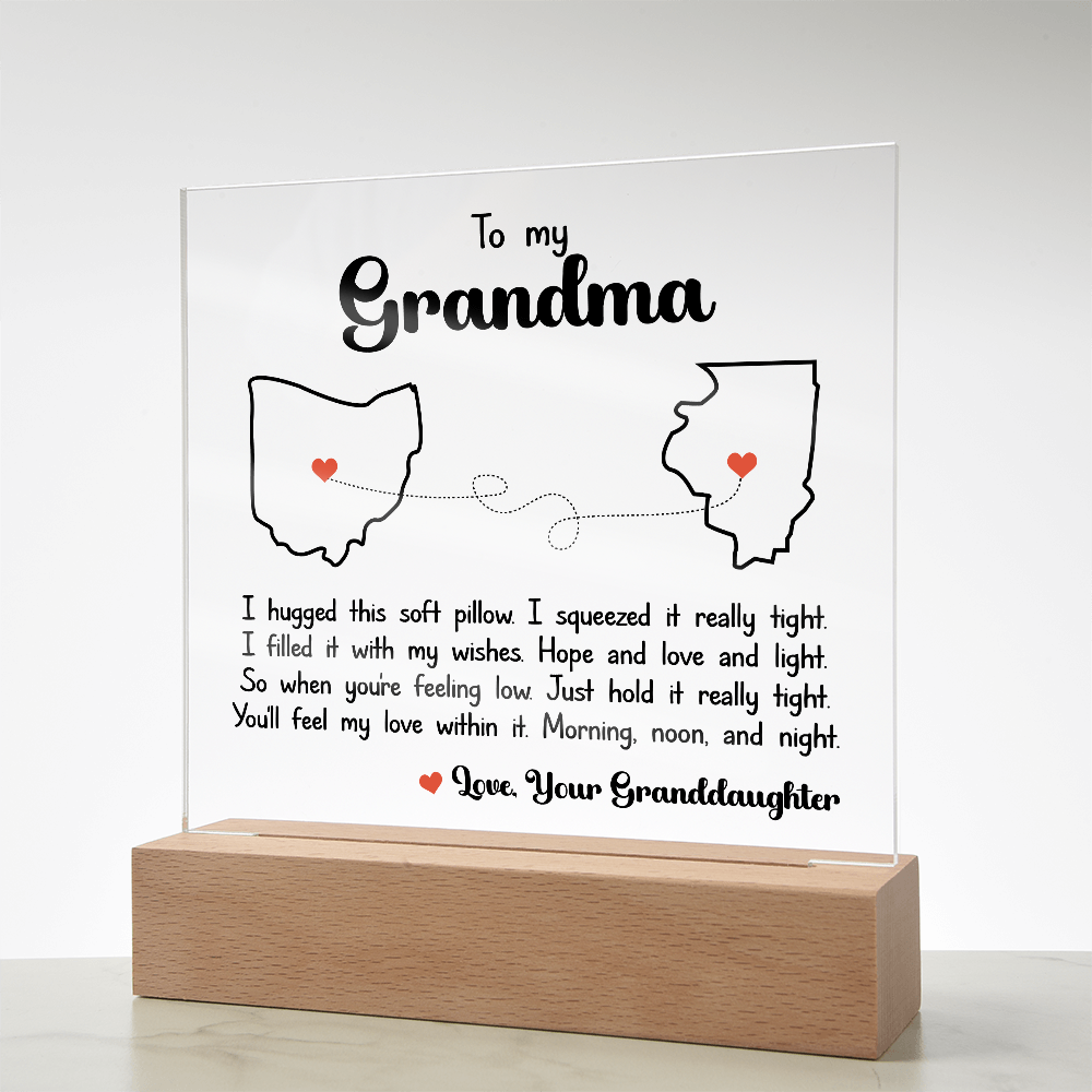 Acrylic Square Plaque For Grandma