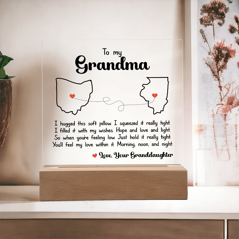 Acrylic Square Plaque For Grandma