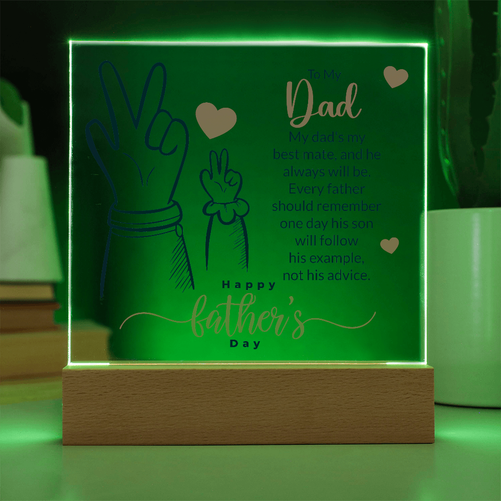 Acrylic Square Plaque For Dad