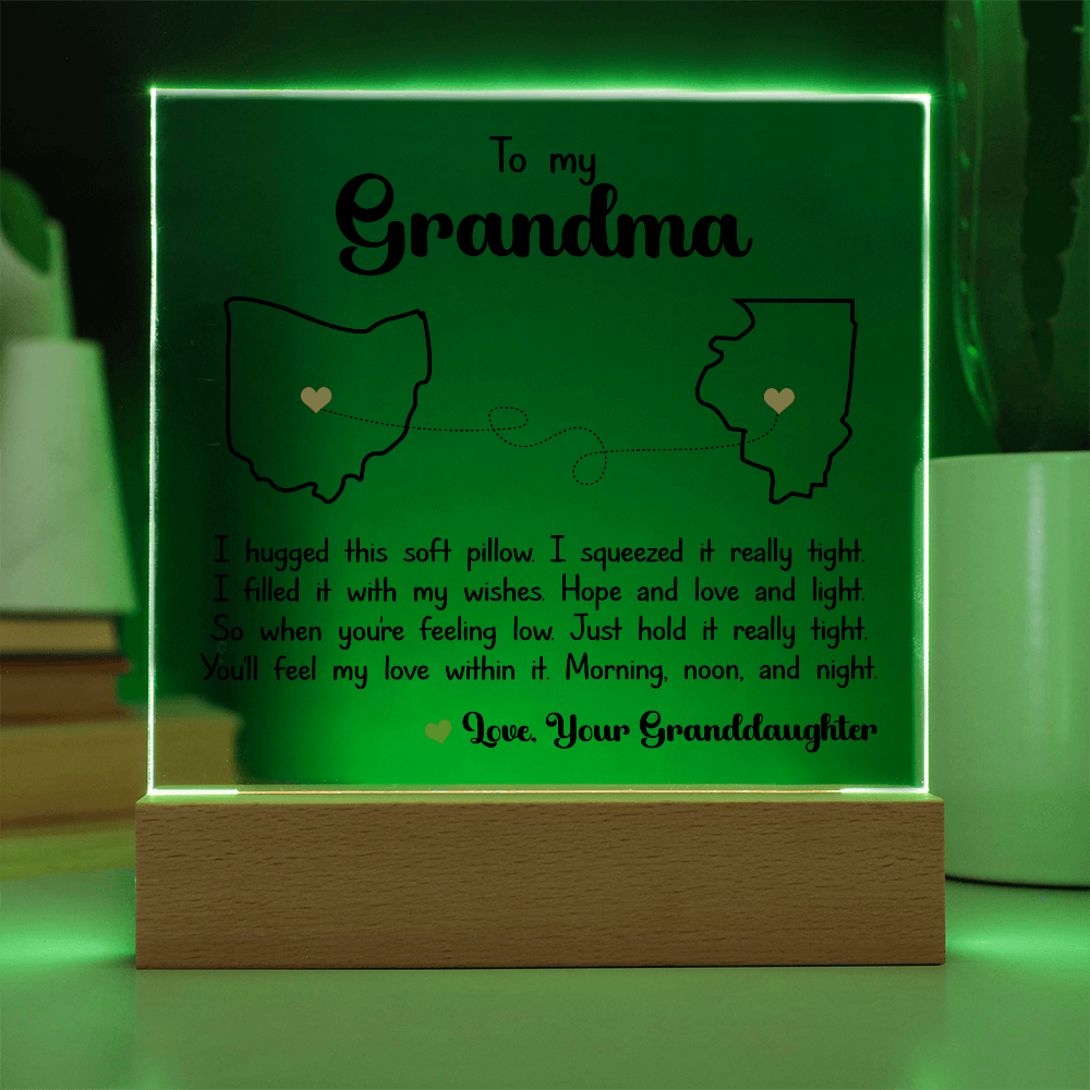 Acrylic Square Plaque For Grandma