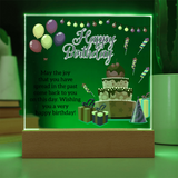 Acrylic Square Plaque For Birthday Gift