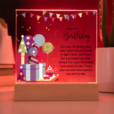 Acrylic Square Plaque For Birthday Gift