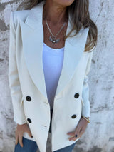 Full Size Collared Neck Long Sleeve Blazer