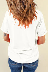 Full Size Bow Round Neck Short Sleeve T-Shirt