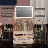 Mirror Light Cosmetic Storage Box