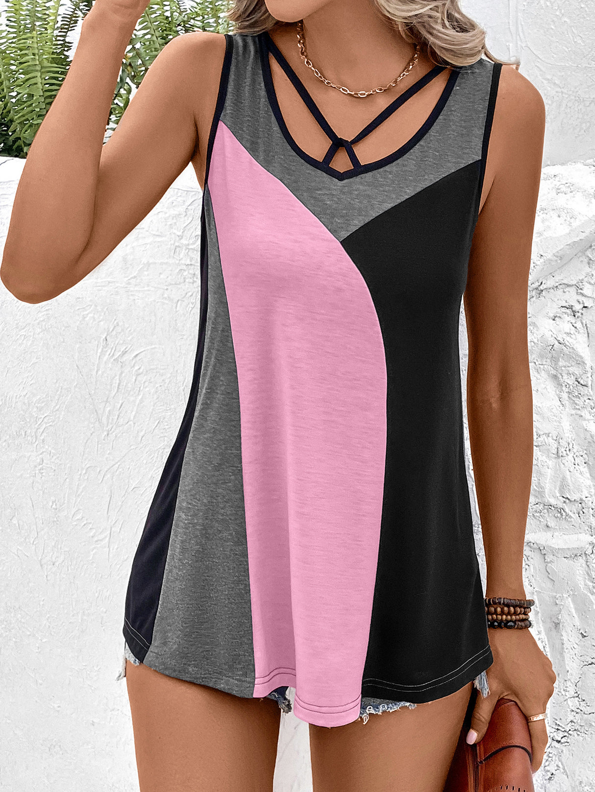 Ivy Lane Color Block Tank Top