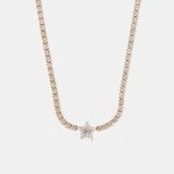 Titanium Steel Zircon Star Necklace