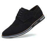 Frosted Low-Top Suede Leather British Men's Shoes