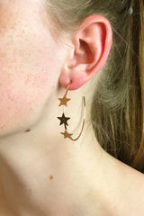 Nebula Star Earrings in Gold