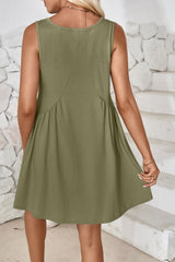 Lovelet Plunge Wide Strap Mini Tank Dress