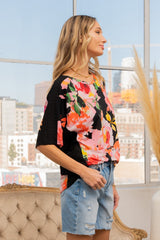 Sew In Love Full Size Floral Round Neck Short Sleeve T-Shirt