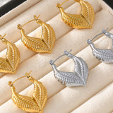 Titanium Steel Leaf Shape Earrings