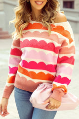 Boat Neck Long Sleeve Sweater