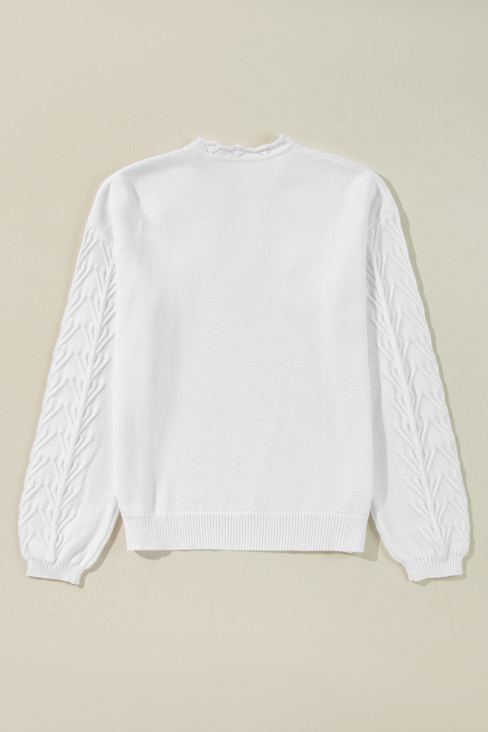 Daisy Notched Long Sleeve Sweater