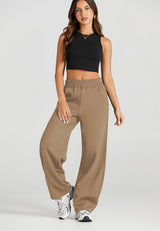 Elastic Waist Sweatpants with Pockets