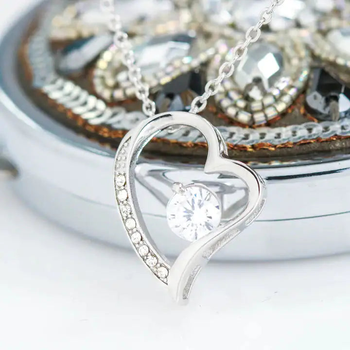 White Gold Heart Necklace