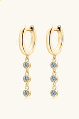 Moissanite Decor 925 Sterling Silver Earrings