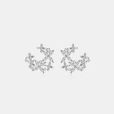 925 Sterling Silver Moissanite Lucky Clover Earrings