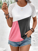 Ivy Lane Color Block Raglan Sleeve Round Neck Tee