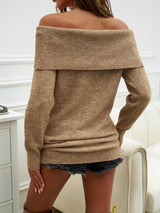 Devine Off-Shoulder Long Sleeve Sweater