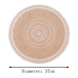 Nordic Style Round Embroidery Placemat Set