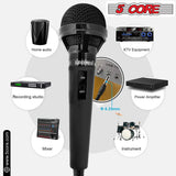 5Core XLR Microphone Dynamic Mic Karaoke Singing Studio Mics Handheld Microfono