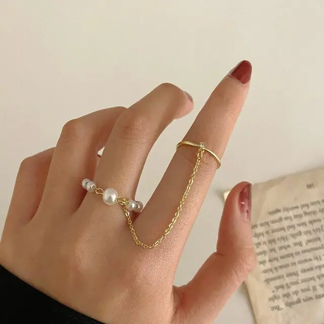 Fashion Boho Crystal Joint Ring Set