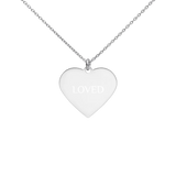 Sterling Silver Loved Heart Necklace