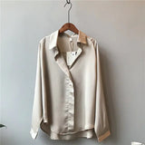 Chic V-Neck Silk Blouse