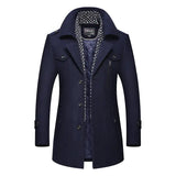 Long Scarf Collar Cotton-Padded Thick Warm Woolen Coat