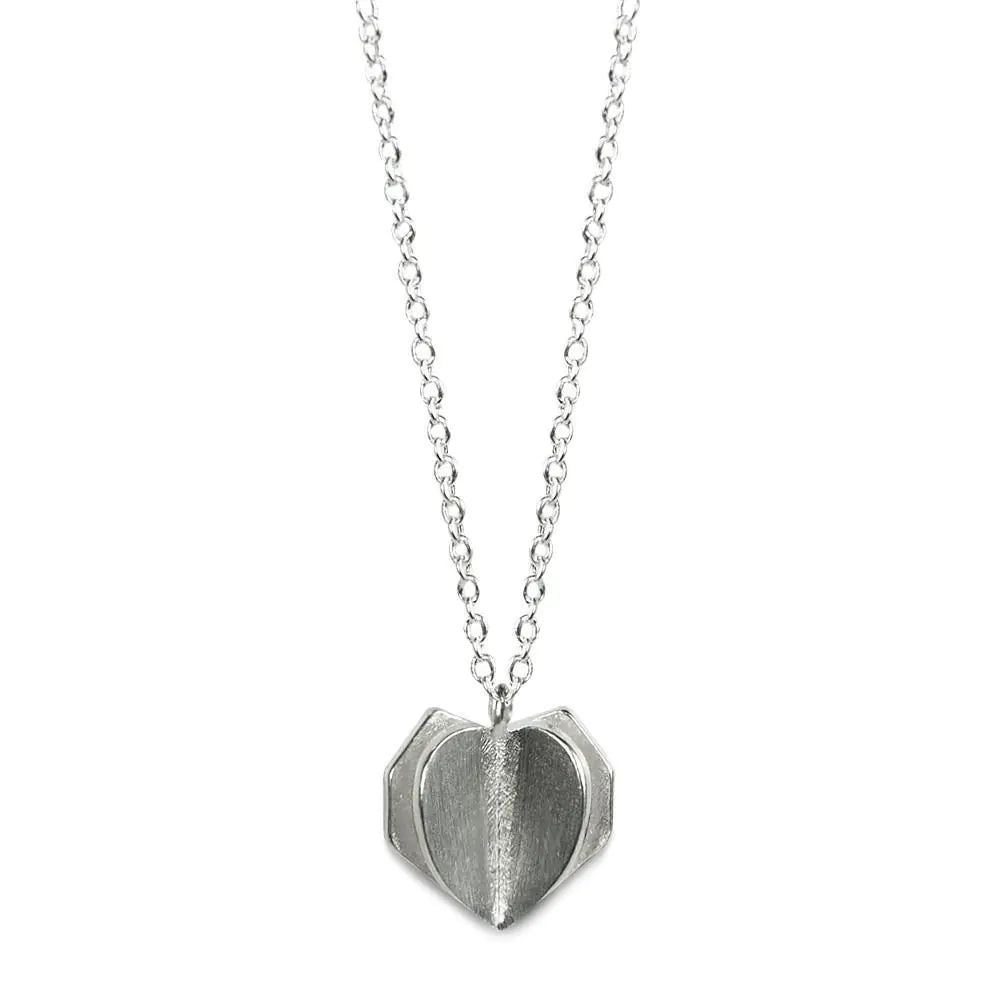 Sterling Sliver Double Heart Necklace