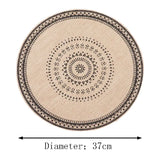 Nordic Style Round Embroidery Placemat Set