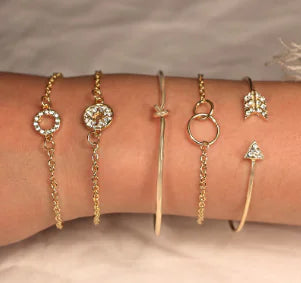 Stacked Bracelet Set #7 Gold